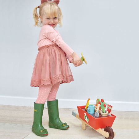 Set jucarii din lemn Roaba cu unelte de gradina, 31 piese [1]