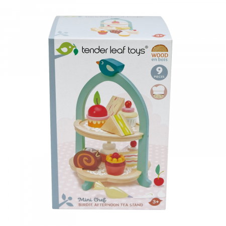 Set jucarii din lemn Stand cu prajiturele, Mini Chef, 9 piese [5]