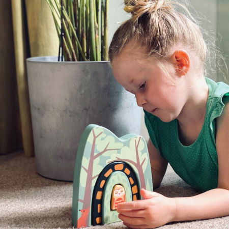 Set jucarii din lemn Tunel prin padure, 4 piese [0]