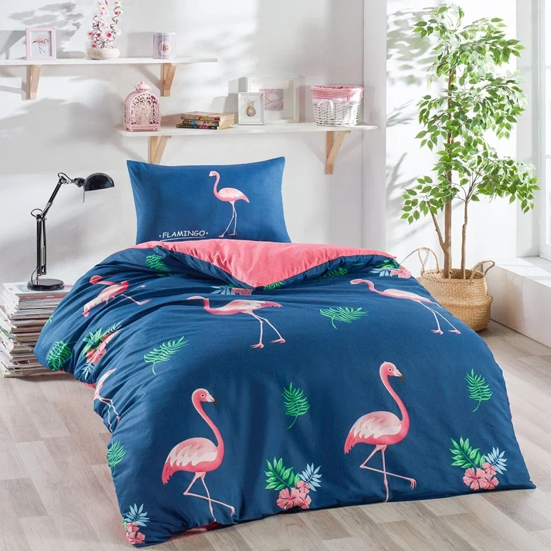 Cele mai noi - Set lenjerie Big Fillamin - Bleumarin, 140x200 cm, 1 fata de perna, cearsaf