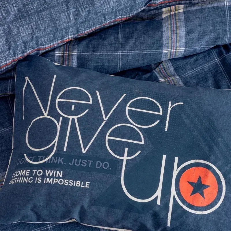 Set lenjerie bumbac Given - Gri, 160x220 cm, 1 fata de perna + cearsaf elastic [1]