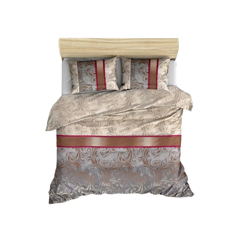 Set lenjerie bumbac Hurrem - Gri, 200x220 cm, 2 fete de perna [2]