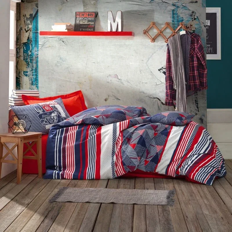 Cele mai noi - Set lenjerie bumbac ranforce 160x220 cm, imprimeu modern