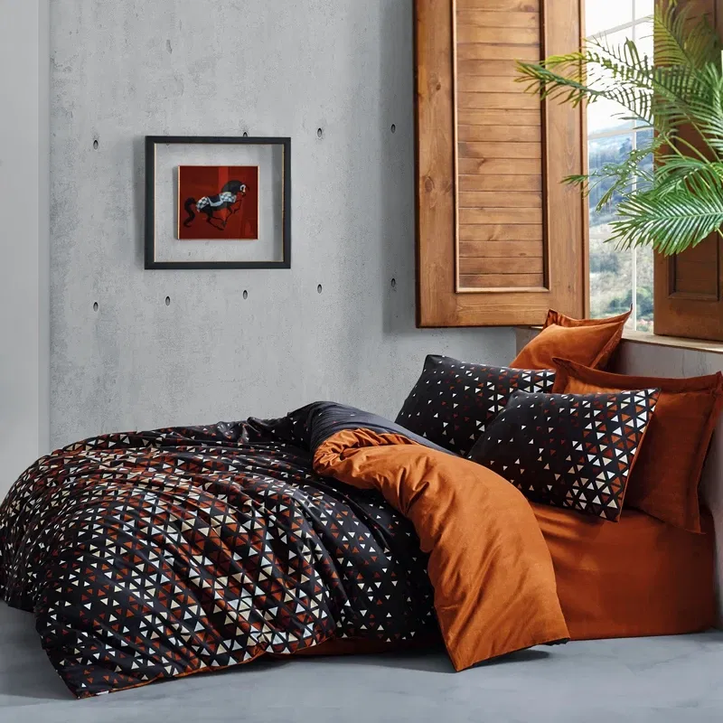 Set lenjerie bumbac ranforce Colin - Scortisoara, 200x220 cm, 2 fete de perna, cearsaf [0]