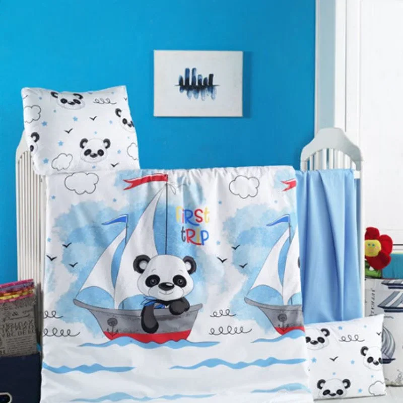 Set lenjerie de pat bumbac pentru copii 100x150 cm, design colorat [0]
