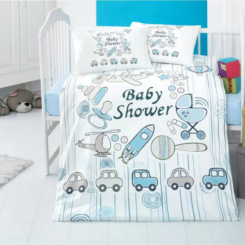 Set lenjerie de pat bumbac pentru copii100x150 cm, imprimeu desene [0]