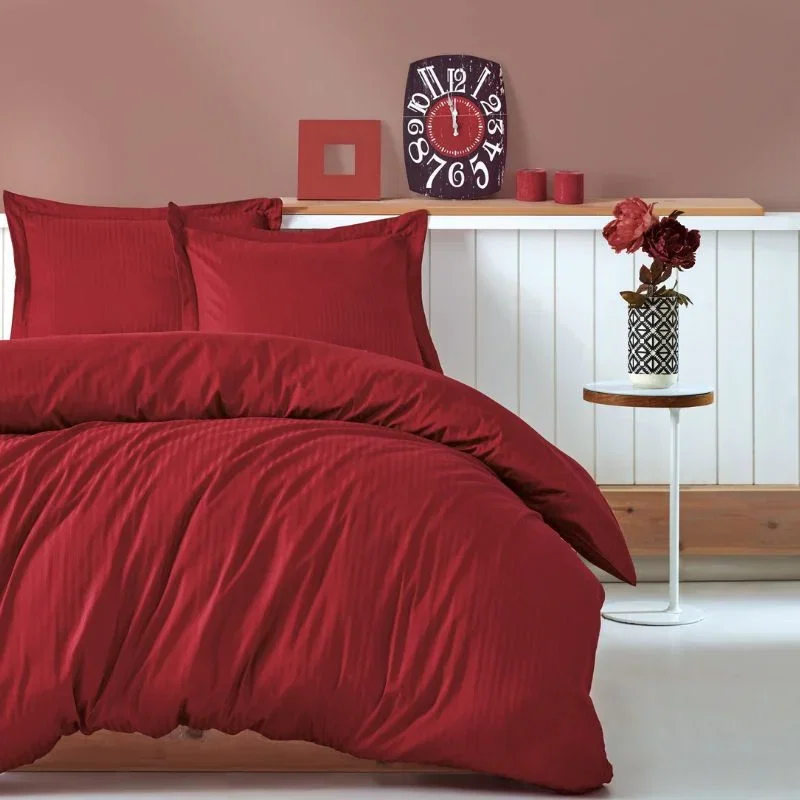 Cele mai noi - Set lenjerie de pat modern 200x220 cm, bumbac satinat, stil sofisticat