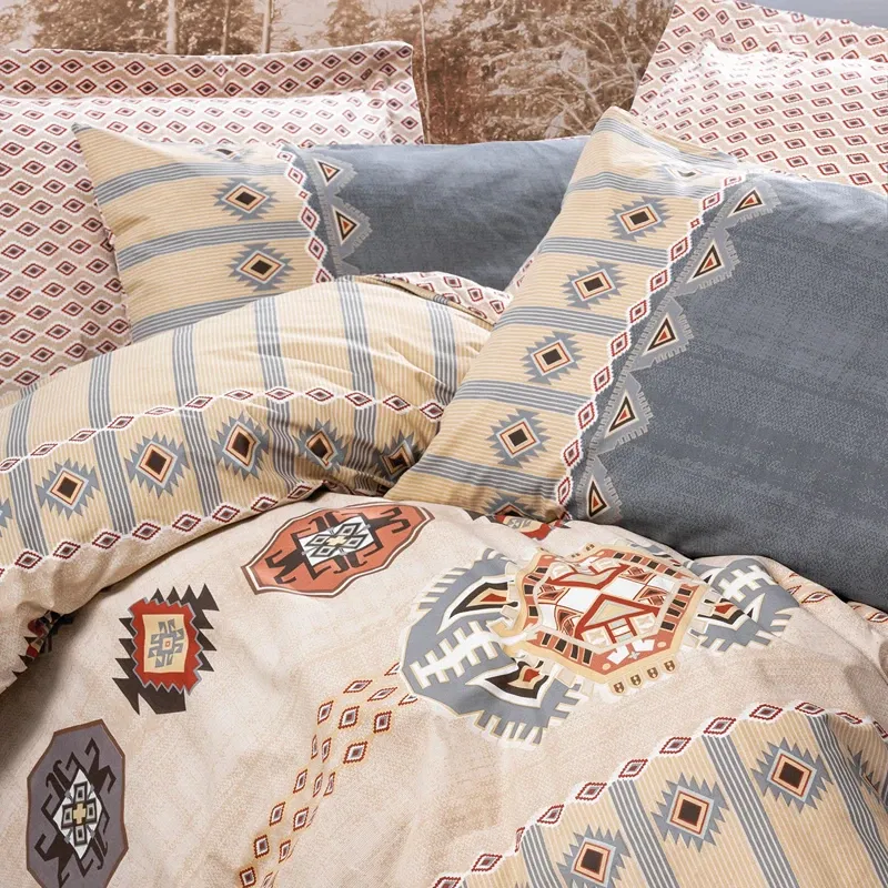 Set lenjerie pat Dakota - Gri, 160x220 cm, 1 fata de perna, cearsaf [1]