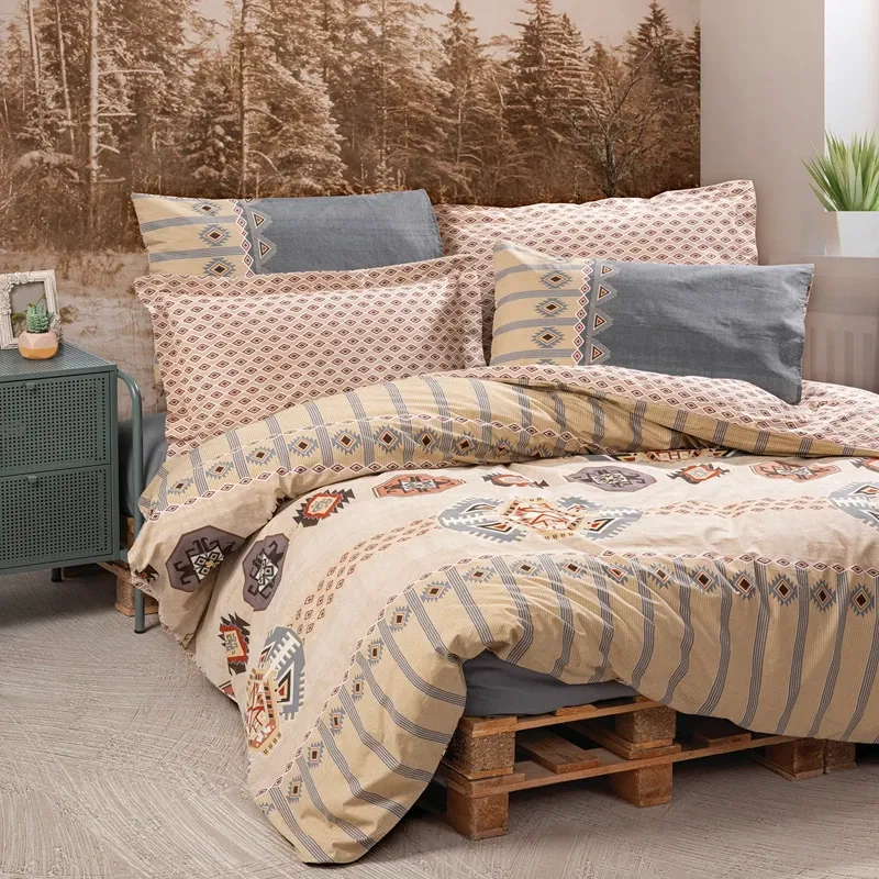 Set lenjerie pat Dakota - Gri, 160x220 cm, 1 fata de perna, cearsaf [0]