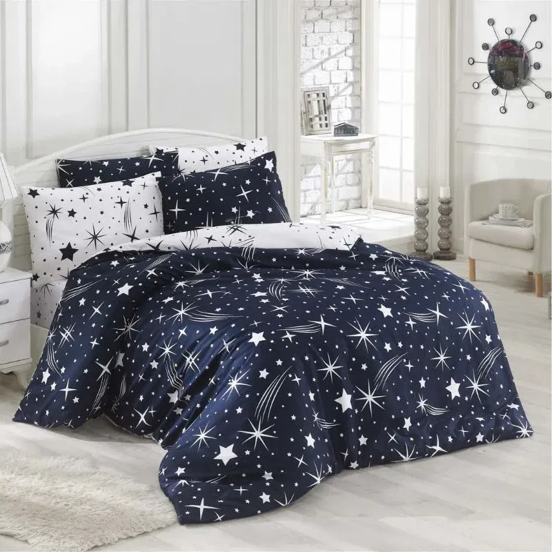 Set lenjerie pat Halley - Bleumarin, 160x220 cm, 2 fete de perna [0]