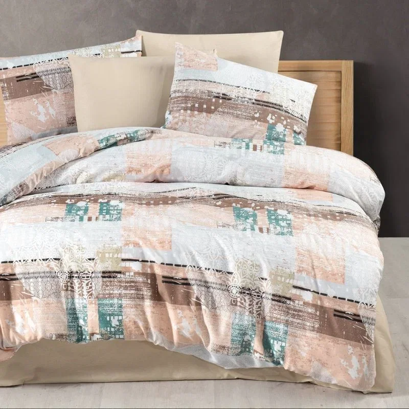 Cele mai noi - Set lenjerie pat o persoana Scarlett - Multicolor, bumbac si poliester, 160x220 cm