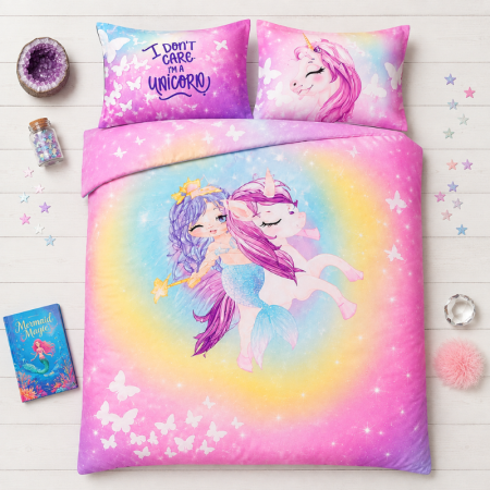 Set lenjerie pat o persoana Sirena - Mint v2, bumbac, 160x220 cm [2]