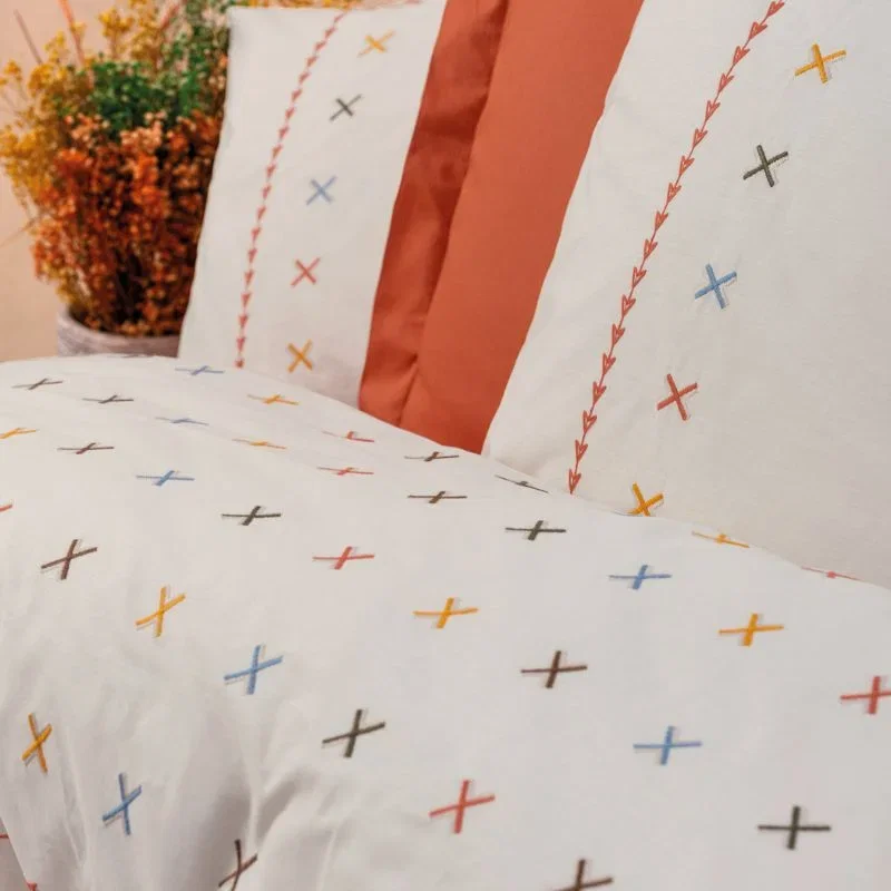 Set lenjerie pat ranforce Jolie - Rosu, 200x220 cm, 4 fete de perna [1]