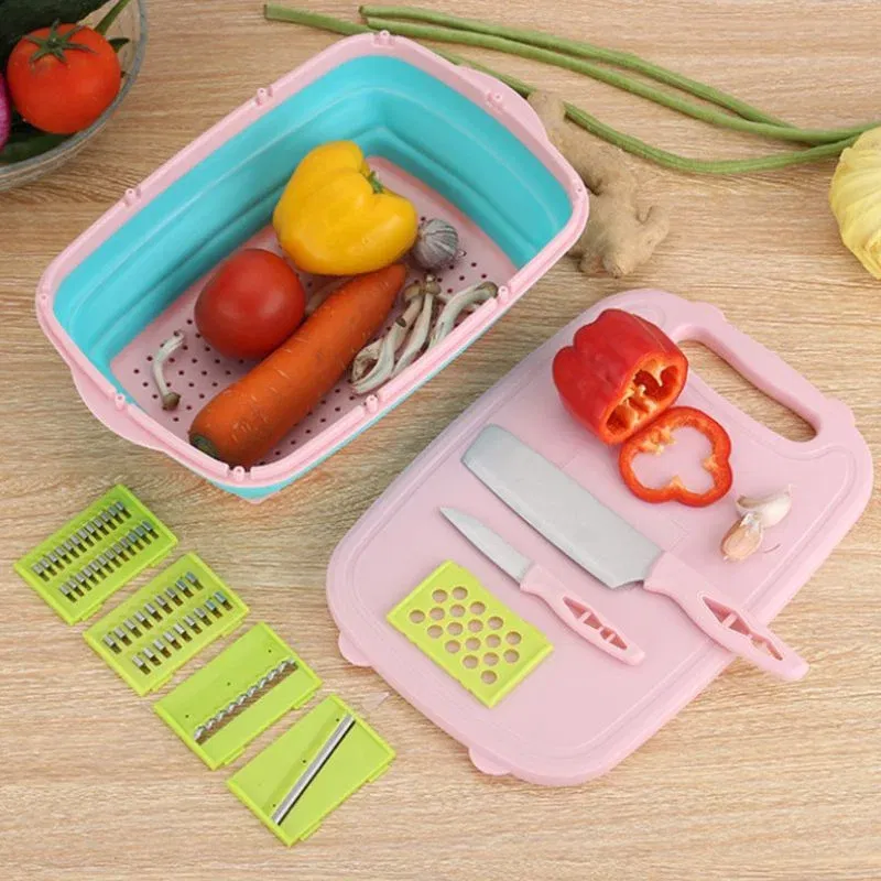 Cadouri de Craciun - Set multifunctional cu tocator si cos de scurgere pliabil