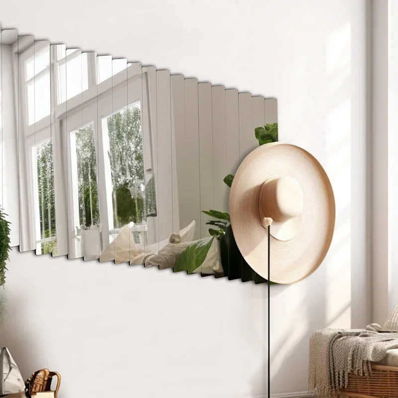 Set oglinzi dreptunghiulare, argintii, 5 x 40 cm, acrilice, 20 buc [1]