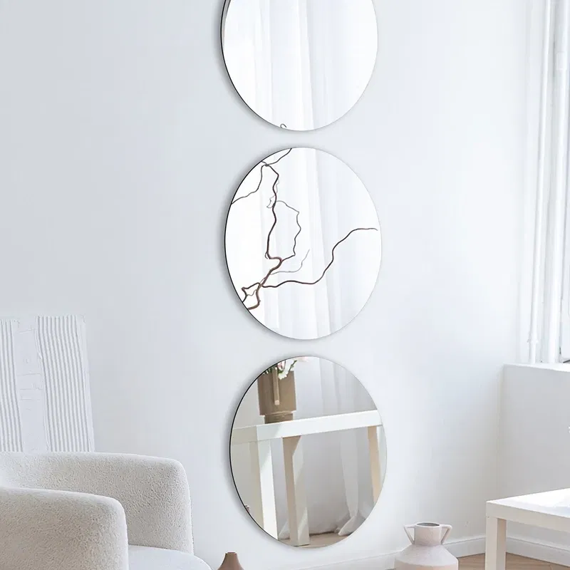 Set oglinzi rotunde, argintii, 40 cm diametru, acrilice, 3 buc [1]