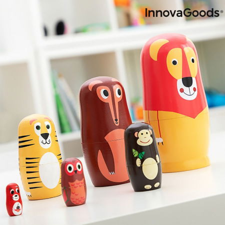 Set Papusi Matryoshka figurine animale, 11 piese [2]
