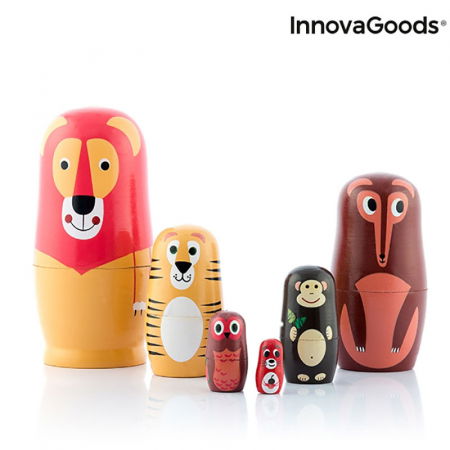 Set Papusi Matryoshka figurine animale, 11 piese [7]