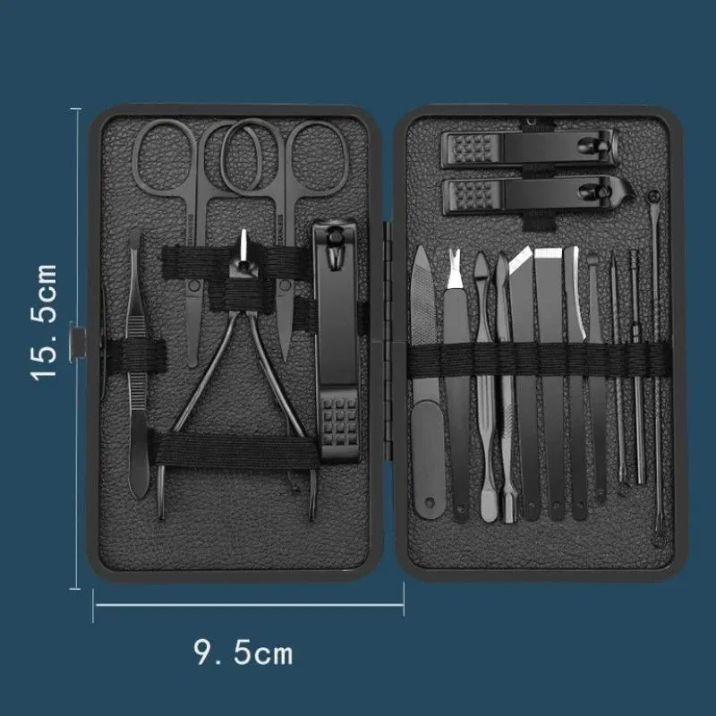 Set pentru manichiura si pedichiura pentru barbati, 18 piese [9]