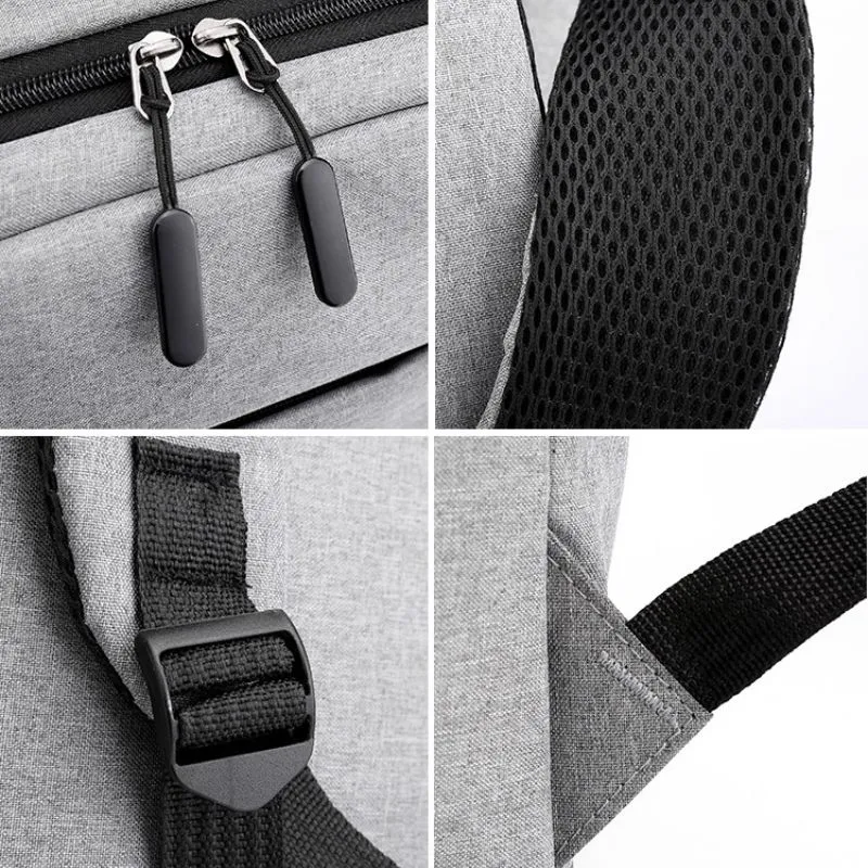 Set Rucsac Triple Power cu USB Gri [5]