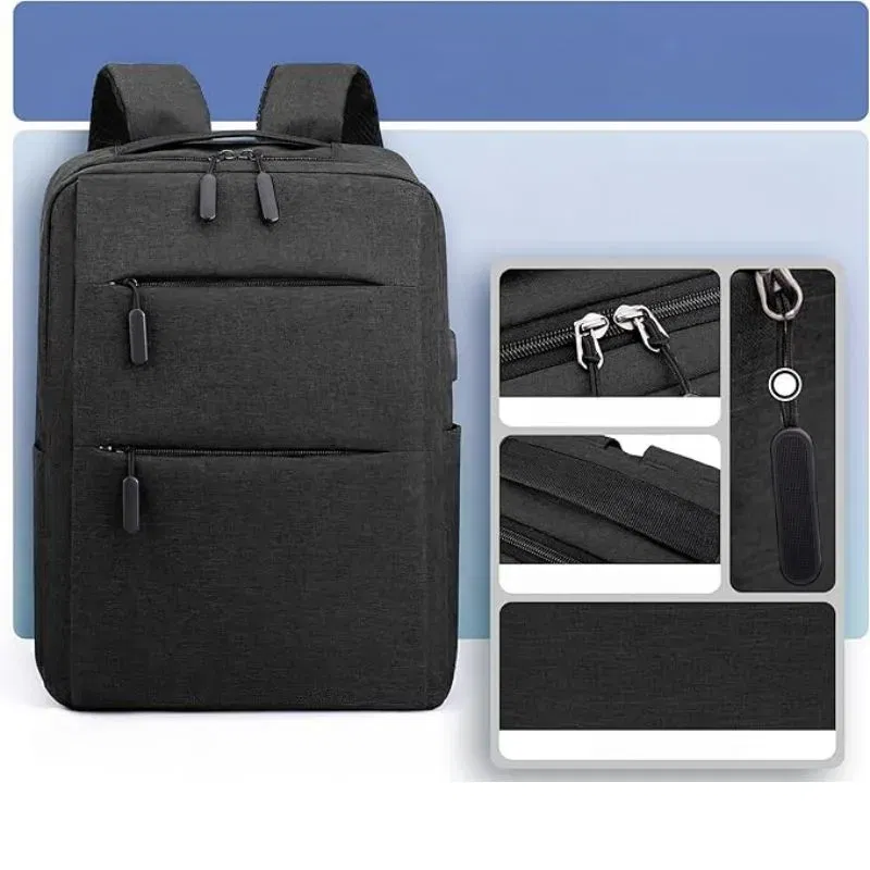 Set Rucsac Triple Power cu USB Negru [3]