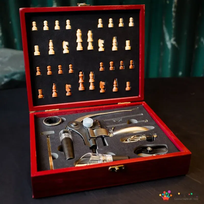 Set sah si accesorii vin, Caseta Deluxe [2]