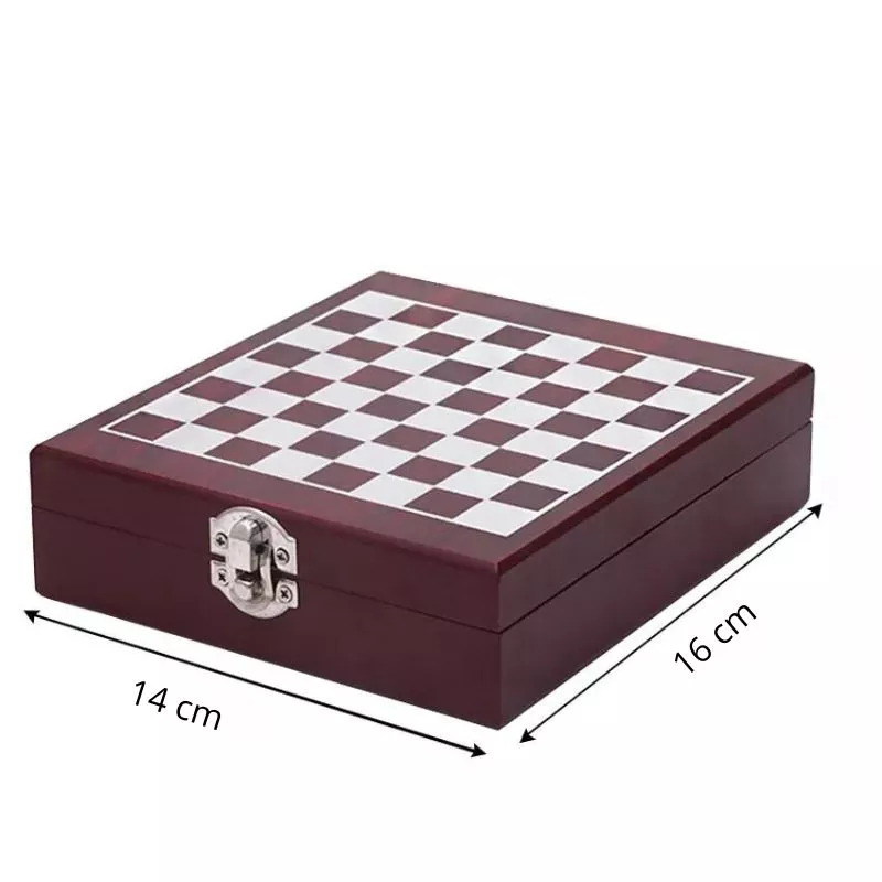 Set sah si accesorii vin Checkmate, Caseta rafinata [15]