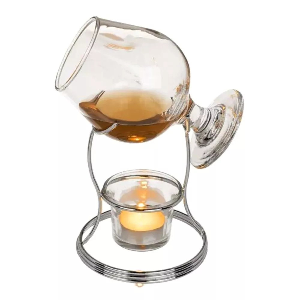 Set servire cognac incalzitor cu suport si pahar [6]