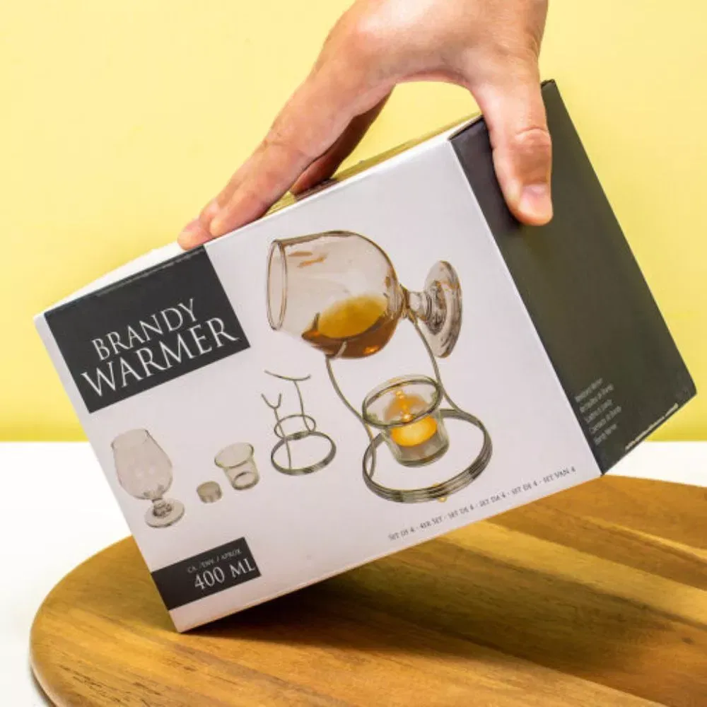 Set servire cognac incalzitor cu suport si pahar [5]