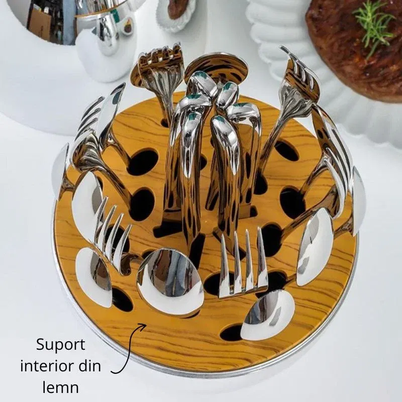 Set 24 tacamuri premium cu suport argintiu [2]