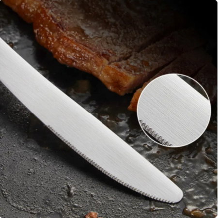 Set tacamuri stil portughez 24 piese argintiu din otel inoxidabil [9]