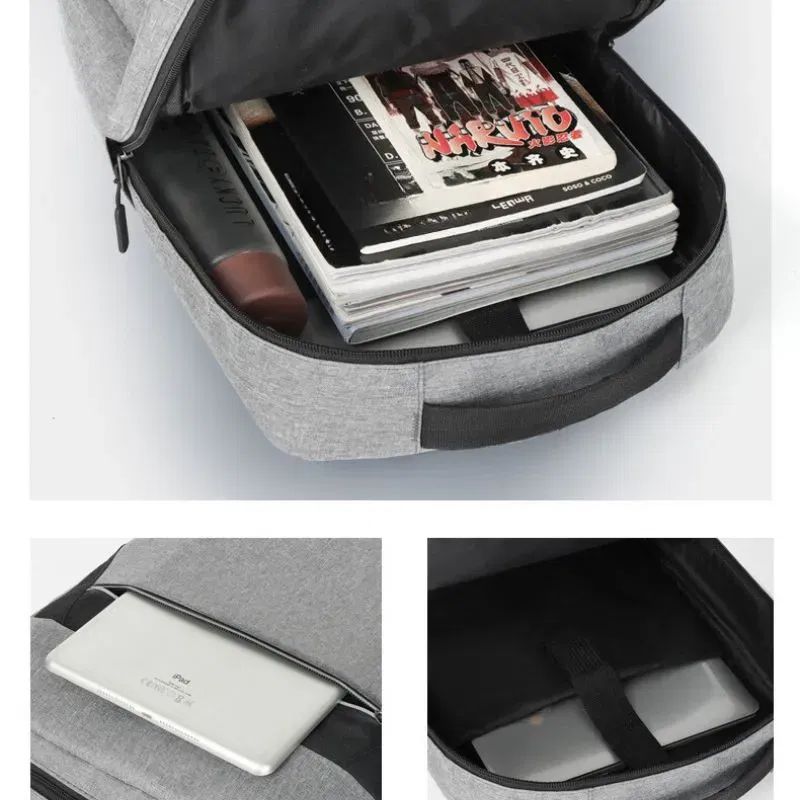 Set Trio Rucsac Laptop cu USB Gri [6]