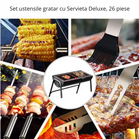 Set ustensile gratar cu Servieta eleganta, 26 piese [6]