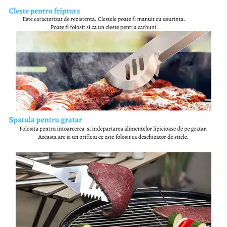 Set ustensile gratar cu Servieta eleganta, 26 piese [7]