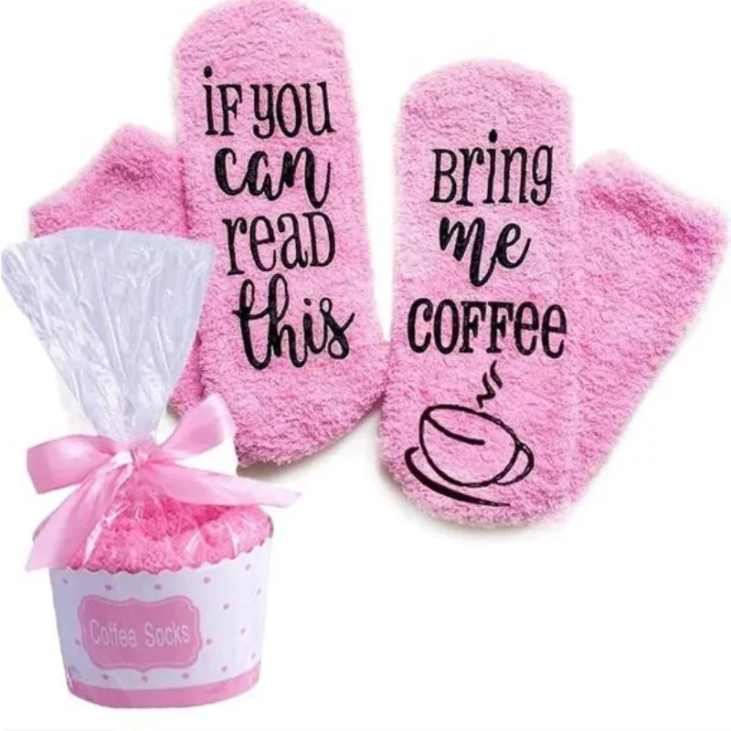 Sosete amuzante Bring Me Coffee Briose roz, Marime 35-40 [8]