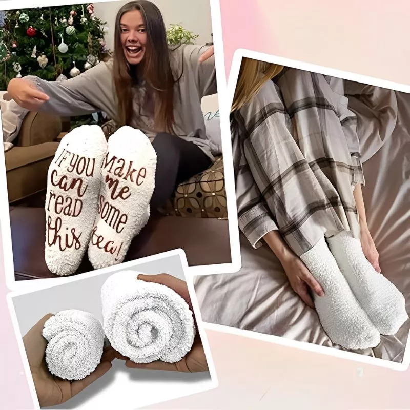 Sosete Amuzante Bring Me Tea Briose albe [1]