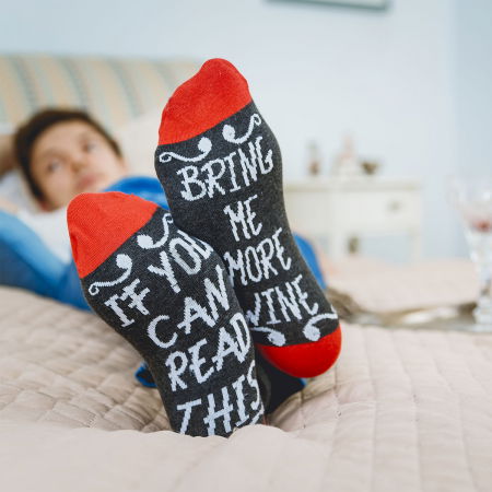 Sosete Colorate - Sosete Amuzante Bring Me Wine