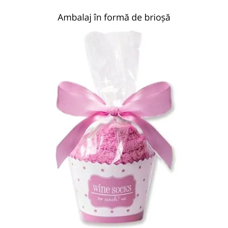 Sosete amuzante Bring Me Wine Briose roz [11]