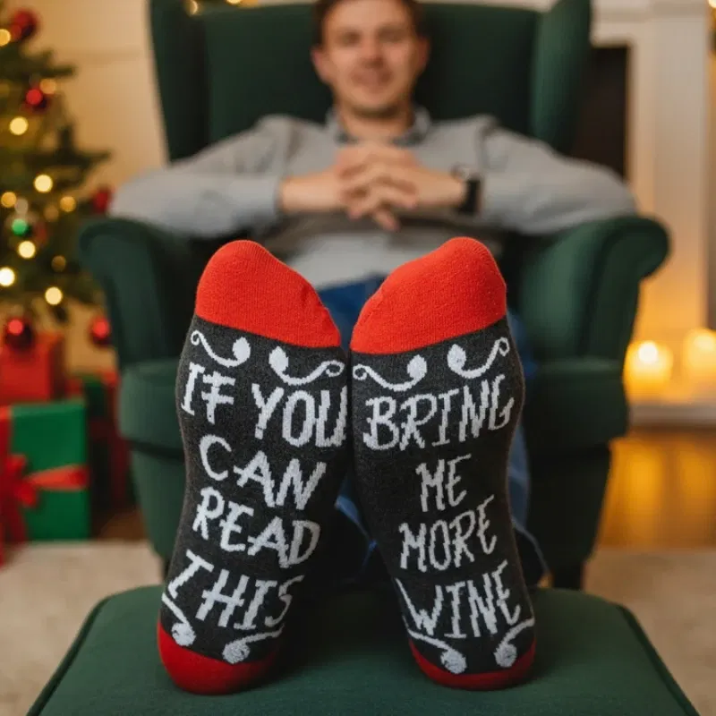 Sosete Colorate - Sosete Amuzante Bring Me Wine