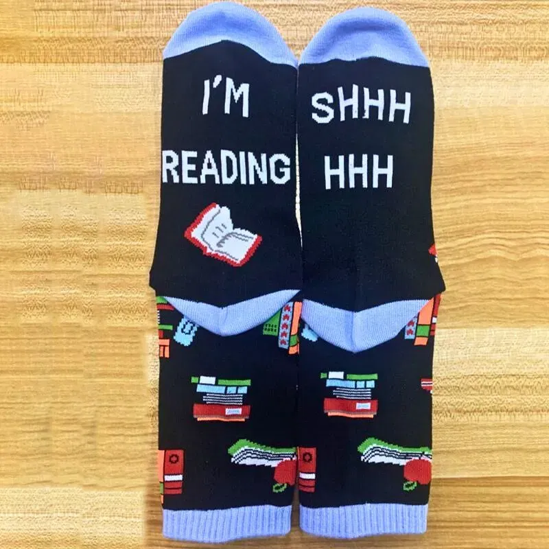 Sosete amuzante de lectura Shhhh I'm reading, Marime 40-44 [4]