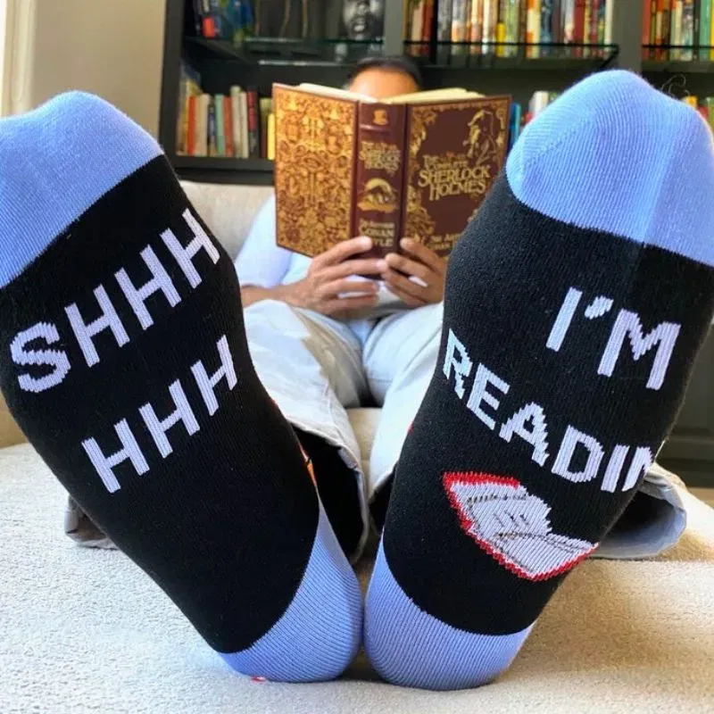 Sosete amuzante de lectura Shhhh I'm reading, Marime 40-44 [1]