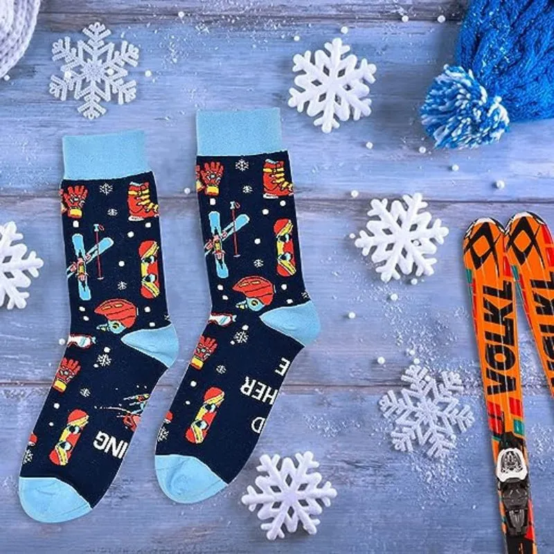 Sosete amuzante pentru schiori I'd rather be skiing [1]