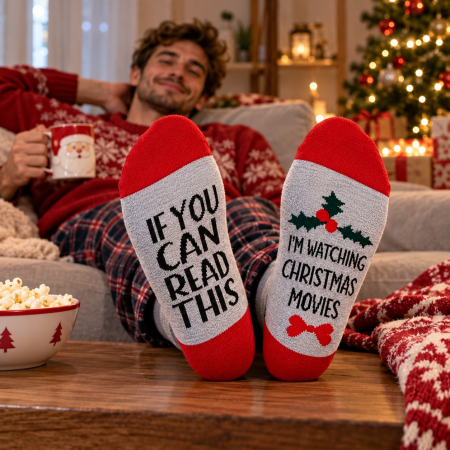 Cadouri pentru Sot - Sosete Amuzante Watching Christmas Movies