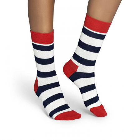 Cadouri Femei - Sosete Happy Socks rosii cu dungi