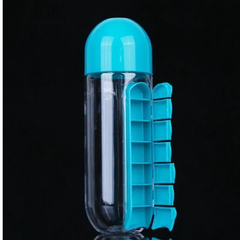 Sticla de apa multifunctionala cu compartiment pentru pastile [2]