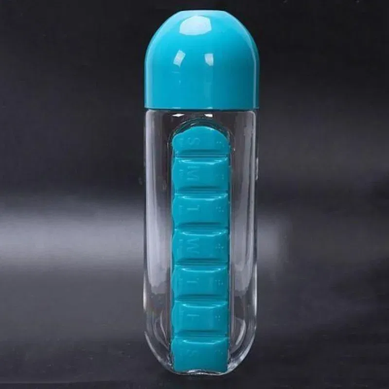 Sticla de apa multifunctionala cu compartiment pentru pastile [1]