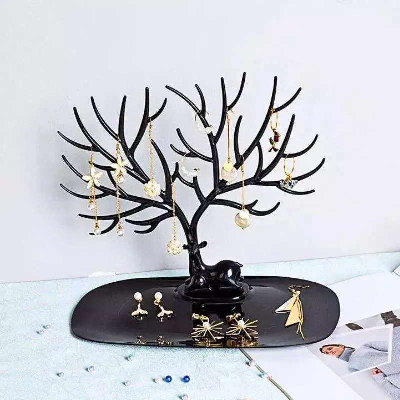 Suport bijuterii Caprioara neagra display si organizator pentru mici comori [3]