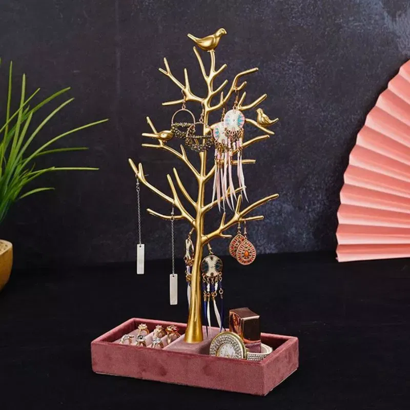 Suport bijuterii creativ Copac cu pasari Fortune [6]