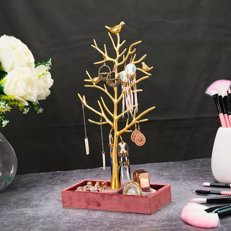 Suport bijuterii creativ Copac cu pasari Fortune [5]