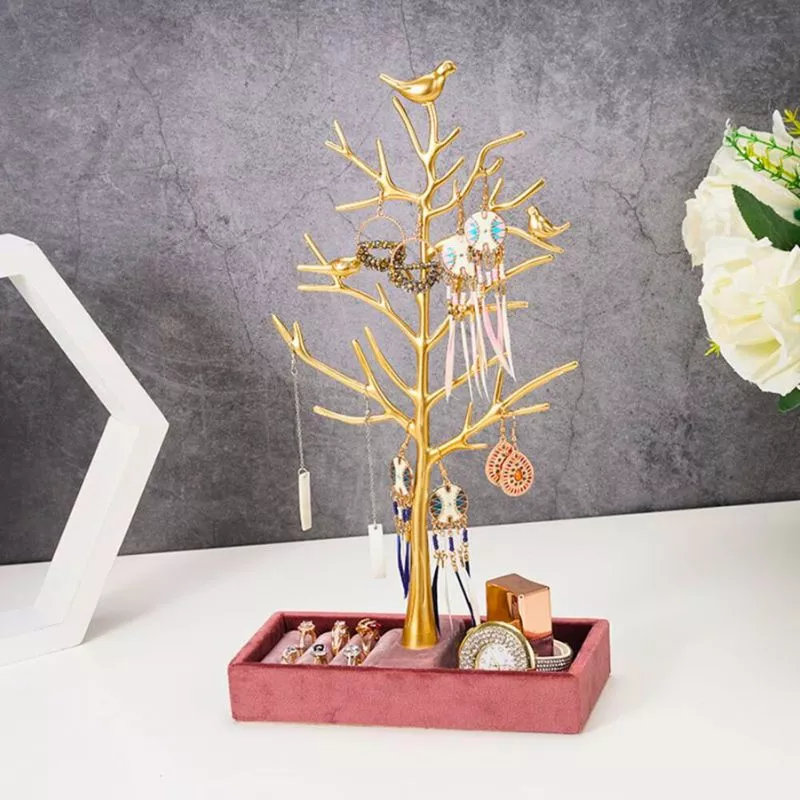Suport bijuterii creativ Copac cu pasari Fortune [1]